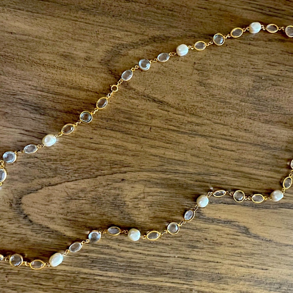 Vintage pearl and glass necklace